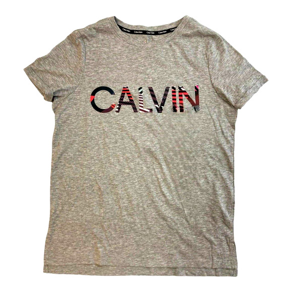 CALVIN KLEIN Ladies Logo Tee In Geo Shift Berry, X-LRG - MSRP $39 -Free Shipping - Picture 3 of 4